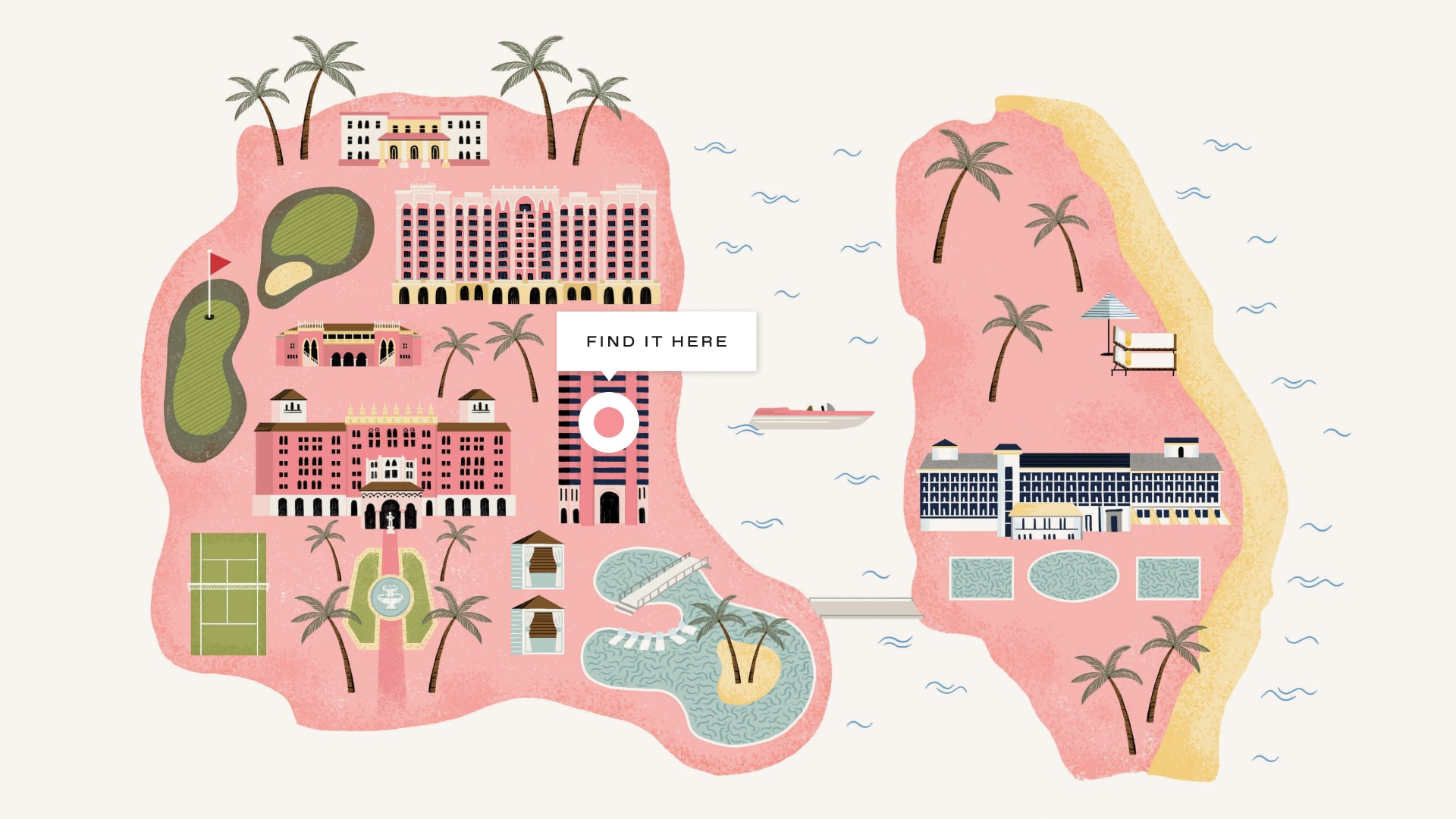 Map of the Boca Raton Resort